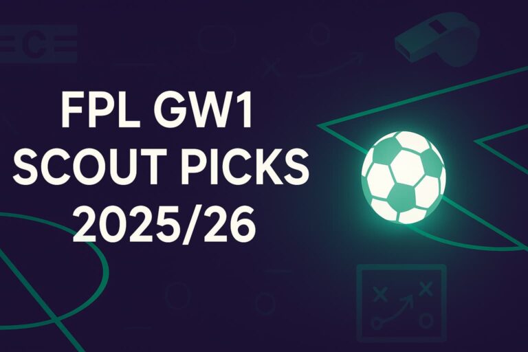 FPL GW1 Scout Picks 2025/26